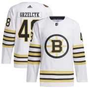 Adidas Matt Grzelcyk Boston Bruins Men's Authentic 100th Anniversary Primegreen Jersey - White
