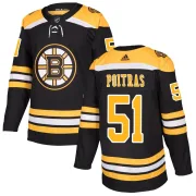 Adidas Matthew Poitras Boston Bruins Men's Authentic Home Jersey - Black