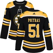 Adidas Matthew Poitras Boston Bruins Women's Authentic Home Jersey - Black