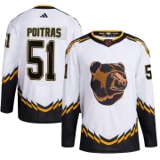 Adidas Matthew Poitras Boston Bruins Youth Authentic Reverse Retro 2.0 Jersey - White