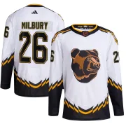 Adidas Mike Milbury Boston Bruins Youth Authentic Reverse Retro 2.0 Jersey - White