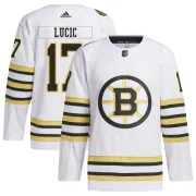 Adidas Milan Lucic Boston Bruins Men's Authentic 100th Anniversary Primegreen Jersey - White