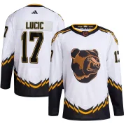 Adidas Milan Lucic Boston Bruins Youth Authentic Reverse Retro 2.0 Jersey - White