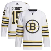 Adidas Milt Schmidt Boston Bruins Men's Authentic 100th Anniversary Primegreen Jersey - White
