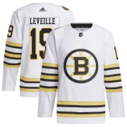 Adidas Normand Leveille Boston Bruins Youth Authentic 100th Anniversary Primegreen Jersey - White
