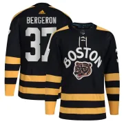 Adidas Patrice Bergeron Boston Bruins Men's Authentic 2023 Winter Classic Jersey - Black