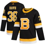 Adidas Patrick Brown Boston Bruins Men's Authentic Alternate Jersey - Black