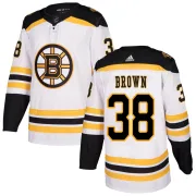 Adidas Patrick Brown Boston Bruins Youth Authentic Away Jersey - White