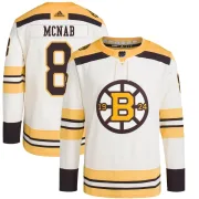 Adidas Peter Mcnab Boston Bruins Men's Authentic 100th Anniversary Primegreen Jersey - Cream