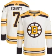 Adidas Phil Esposito Boston Bruins Youth Authentic 100th Anniversary Primegreen Jersey - Cream