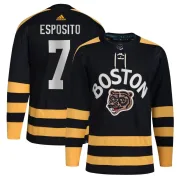 Adidas Phil Esposito Boston Bruins Youth Authentic 2023 Winter Classic Jersey - Black