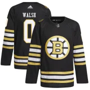 Adidas Reilly Walsh Boston Bruins Men's Authentic 100th Anniversary Primegreen Jersey - Black