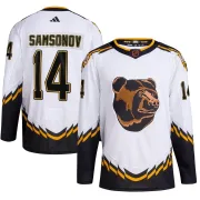 Adidas Sergei Samsonov Boston Bruins Youth Authentic Reverse Retro 2.0 Jersey - White