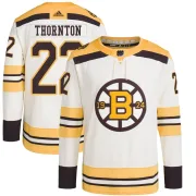 Adidas Shawn Thornton Boston Bruins Men's Authentic 100th Anniversary Primegreen Jersey - Cream