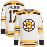 Adidas Stan Jonathan Boston Bruins Youth Authentic 100th Anniversary Primegreen Jersey - Cream