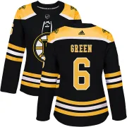 Adidas Ted Green Boston Bruins Women's Authentic Black Home Jersey - Green