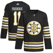 Adidas Trent Frederic Boston Bruins Men's Authentic 100th Anniversary Primegreen Jersey - Black