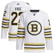 Adidas Willie O'ree Boston Bruins Youth Authentic 100th Anniversary Primegreen Jersey - White