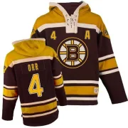 Bobby Orr Boston Bruins Youth Authentic Old Time Hockey Sawyer Hooded Sweatshirt - Black