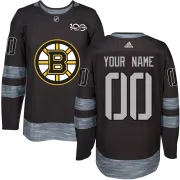 Custom Boston Bruins Men's Authentic Custom 1917-2017 100th Anniversary Jersey - Black
