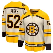 Fanatics Branded Andrew Peeke Boston Bruins Youth Premier Breakaway 100th Anniversary Jersey - Cream
