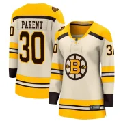 Fanatics Branded Bernie Parent Boston Bruins Women's Premier Breakaway 100th Anniversary Jersey - Cream