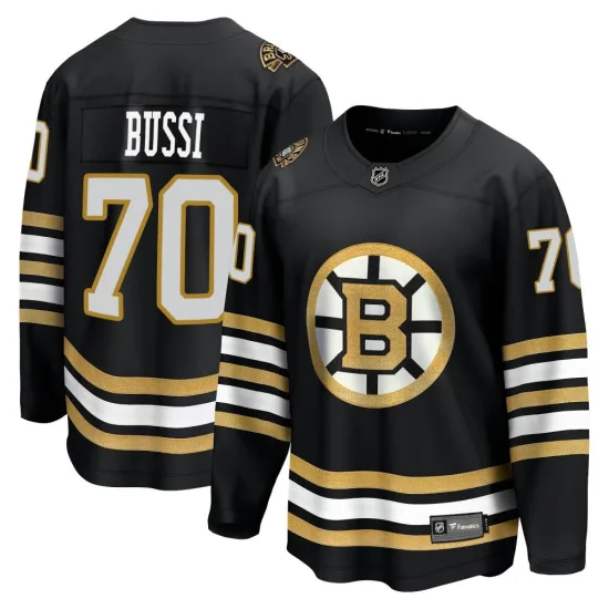 Fanatics Branded Brandon Bussi Boston Bruins Men's Premier Breakaway 100th Anniversary Jersey - Black