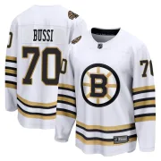 Fanatics Branded Brandon Bussi Boston Bruins Youth Premier Breakaway 100th Anniversary Jersey - White