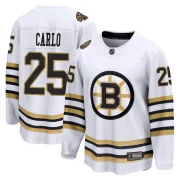 Fanatics Branded Brandon Carlo Boston Bruins Youth Premier Breakaway 100th Anniversary Jersey - White