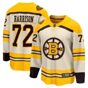 Fanatics Branded Brett Harrison Boston Bruins Youth Premier Breakaway 100th Anniversary Jersey - Cream