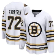 Fanatics Branded Brett Harrison Boston Bruins Youth Premier Breakaway 100th Anniversary Jersey - White