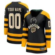 Fanatics Branded Custom Boston Bruins Women's Breakaway Custom 2023 Winter Classic Jersey - Black