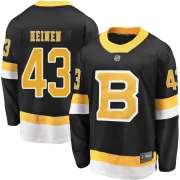 Fanatics Branded Danton Heinen Boston Bruins Youth Premier Breakaway Alternate Jersey - Black