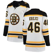 Fanatics Branded David Krejci Boston Bruins Women's Breakaway Away Jersey - White