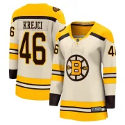 Fanatics Branded David Krejci Boston Bruins Women's Premier Breakaway 100th Anniversary Jersey - Cream