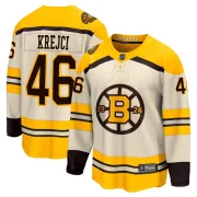 Fanatics Branded David Krejci Boston Bruins Youth Premier Breakaway 100th Anniversary Jersey - Cream