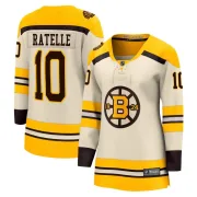 Fanatics Branded Jean Ratelle Boston Bruins Women's Premier Breakaway 100th Anniversary Jersey - Cream