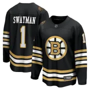 Fanatics Branded Jeremy Swayman Boston Bruins Men's Premier Breakaway 100th Anniversary Jersey - Black