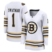 Fanatics Branded Jeremy Swayman Boston Bruins Women's Premier Breakaway 100th Anniversary Jersey - White