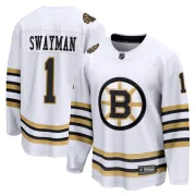 Fanatics Branded Jeremy Swayman Boston Bruins Youth Premier Breakaway 100th Anniversary Jersey - White