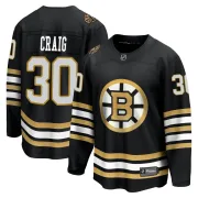 Fanatics Branded Jim Craig Boston Bruins Youth Premier Breakaway 100th Anniversary Jersey - Black