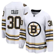 Fanatics Branded Jim Craig Boston Bruins Youth Premier Breakaway 100th Anniversary Jersey - White