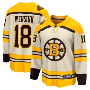 Fanatics Branded John Wensink Boston Bruins Men's Premier Breakaway 100th Anniversary Jersey - Cream