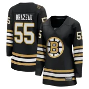 Fanatics Branded Justin Brazeau Boston Bruins Women's Premier Breakaway 100th Anniversary Jersey - Black