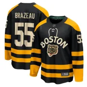 Fanatics Branded Justin Brazeau Boston Bruins Youth Breakaway 2023 Winter Classic Jersey - Black