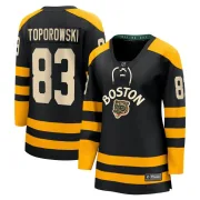 Fanatics Branded Luke Toporowski Boston Bruins Women's Breakaway 2023 Winter Classic Jersey - Black
