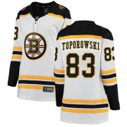 Fanatics Branded Luke Toporowski Boston Bruins Women's Breakaway Away Jersey - White