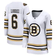 Fanatics Branded Mason Lohrei Boston Bruins Women's Premier Breakaway 100th Anniversary Jersey - White