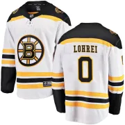 Fanatics Branded Mason Lohrei Boston Bruins Youth Breakaway Away Jersey - White