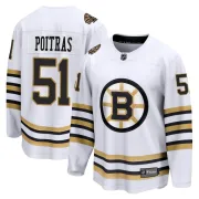 Fanatics Branded Matthew Poitras Boston Bruins Men's Premier Breakaway 100th Anniversary Jersey - White
